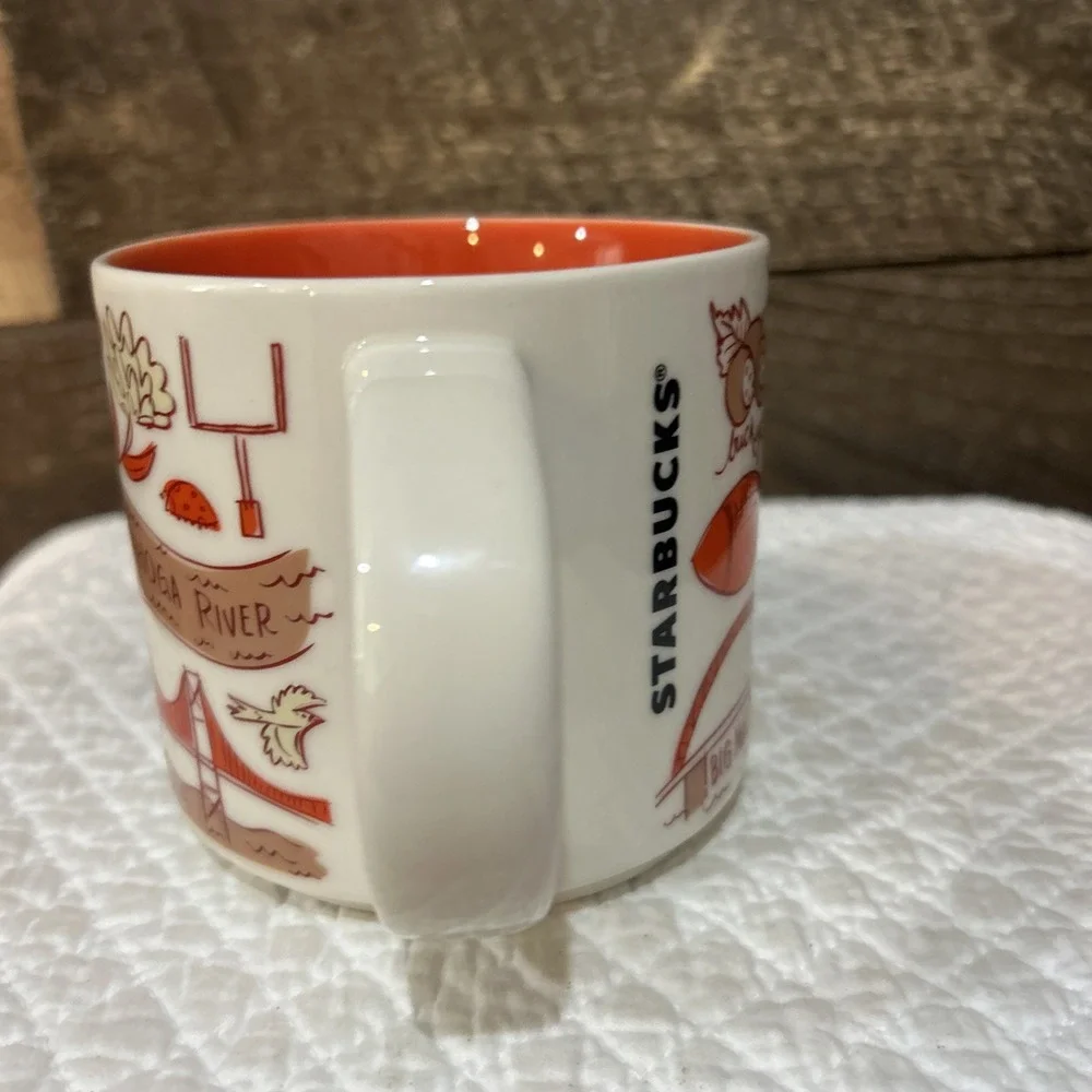 Starbucks Ohio Mug Been There Series 2017 White Red Coffee & Tea Original